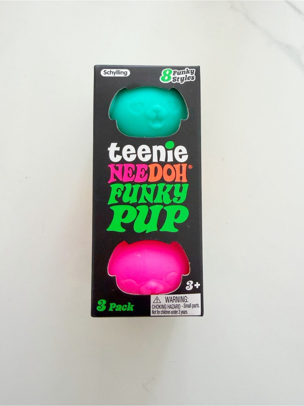 NeeDoh Funky Pup Teenie 3-Pack Dog Squishy Fidget Toy Set NEW Sealed Rare Colors